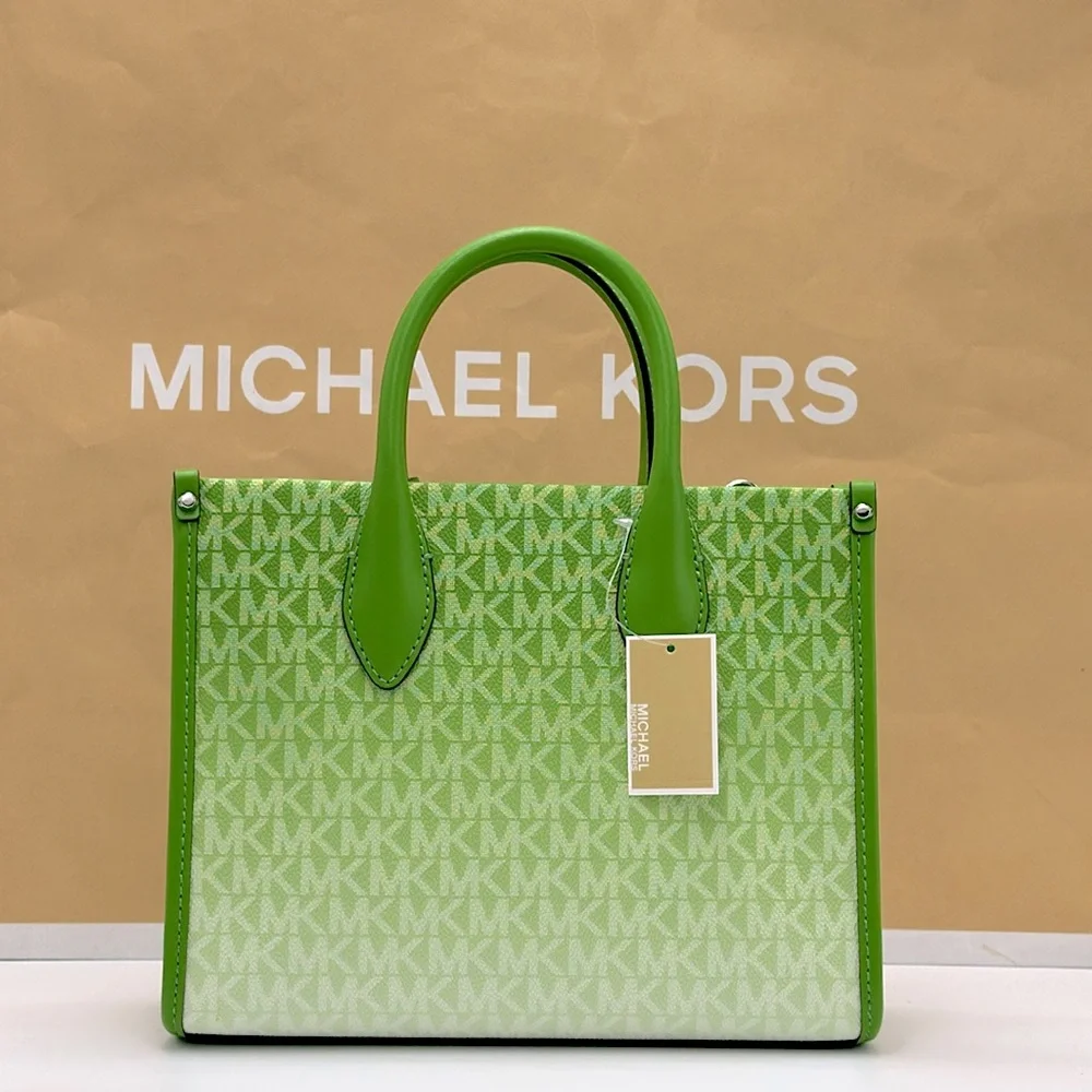 Michael Kors Mirella Small Ombré Signature Logo Crossbody Bag COLOR JUNGLE NWT